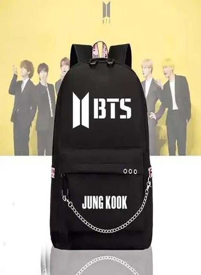 Kausbabi Combo Bts Jimin & Fashion Backpack for Girls| Stylish Waterproof School Bag with Fashion Design | Lightweight Travel & College Backpacks for Teens & K-Pop Fans-Best Gift - Image 2
